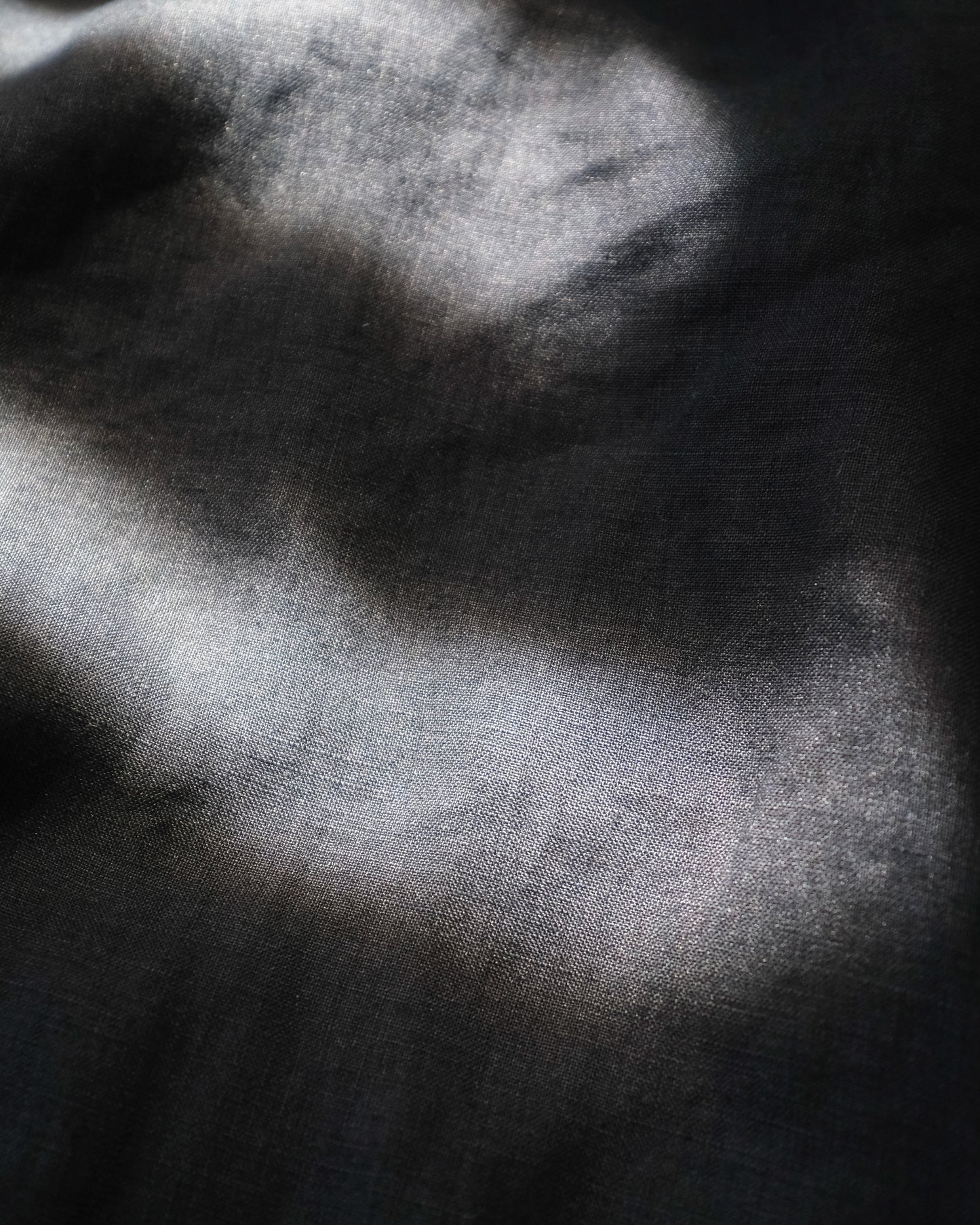 Ante black ardd linen リネンノーカラーシャツ