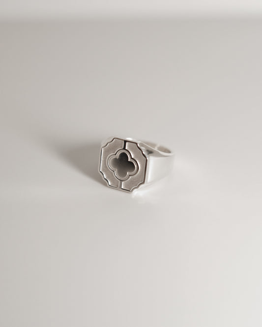 FOLIA FRONS FLAT RING スクエアフラットシルバーリング