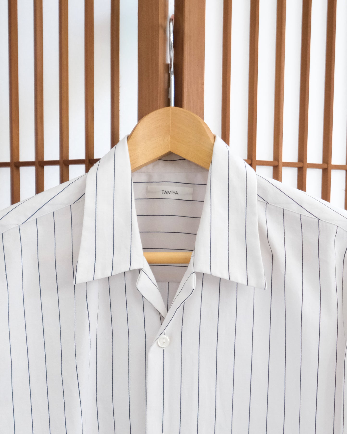 Ortus stripe cotton ストライプパジャマシャツ
