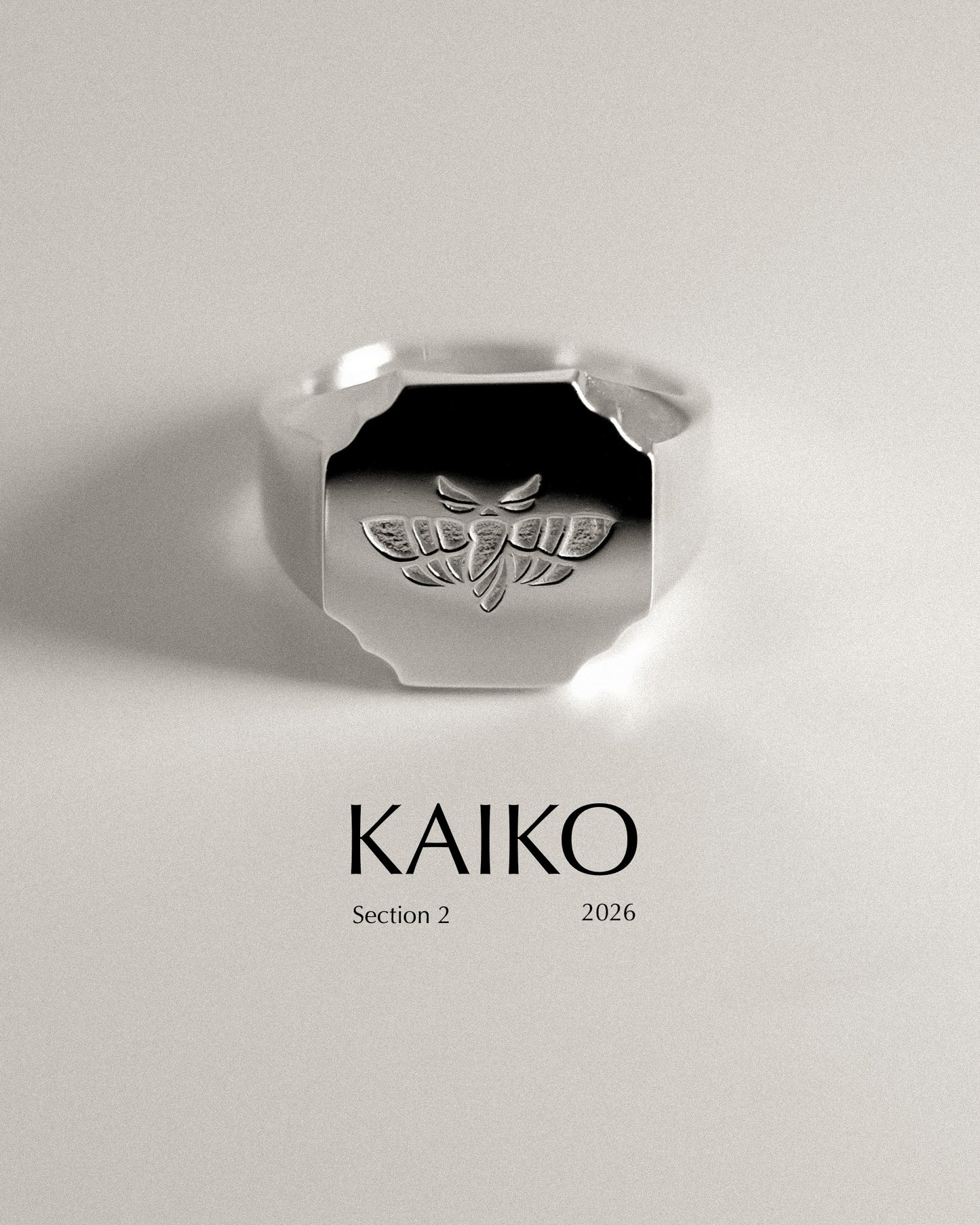 KAIKO FRONS FLAT RING 银质图章戒指