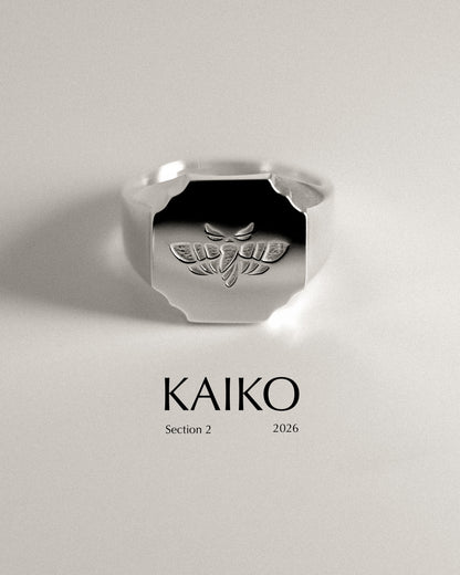 KAIKO FRONS FLAT RING 银质图章戒指