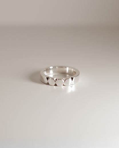 ALIGNED NARROW RING 窄版银戒