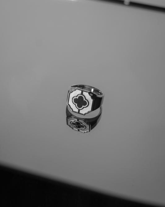 FOLIA FRONS FLAT RING / スクエアフラットシルバーリング