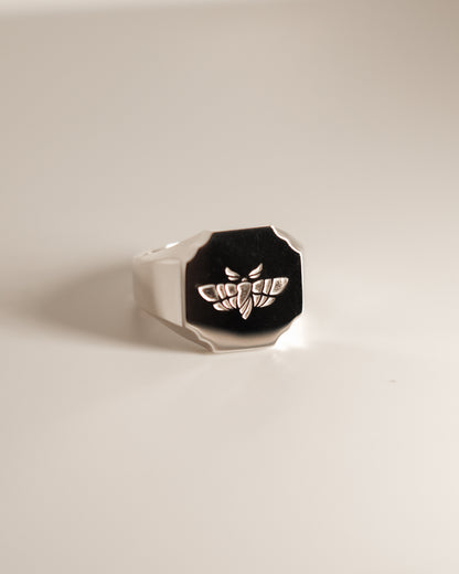 KAIKO FRONS FLAT RING 银质图章戒指